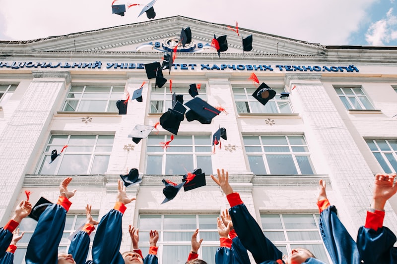 Successful medical students at graduation